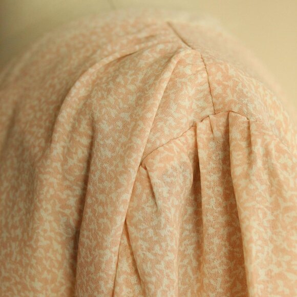 Vintage 1980s Blouse, SK & Company Pink and Cream Top, Grandma Cottage Core - Picture 8 of 10